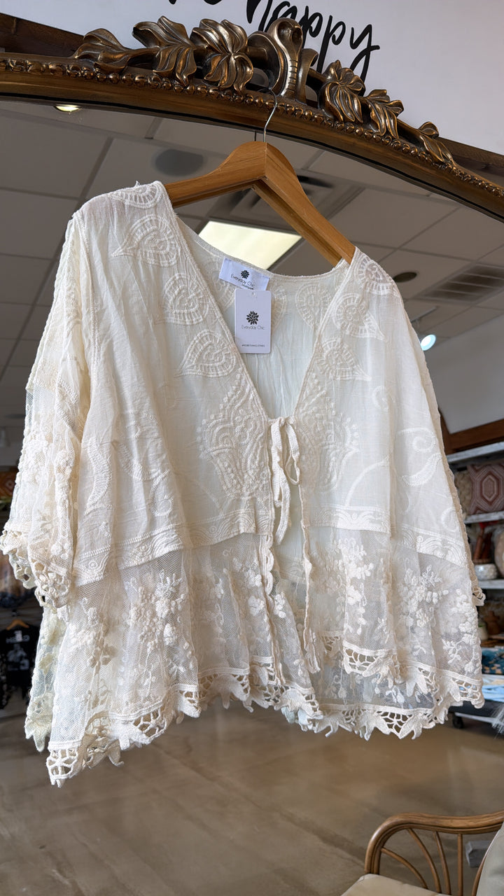 Daylight Tie Top, Natural