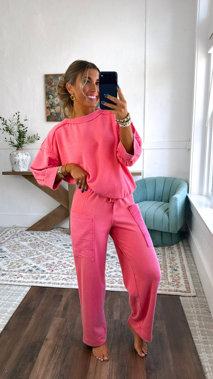 Aspen Club Two Piece Set, Candy Red