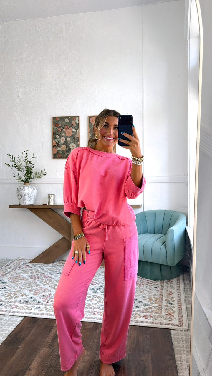 Aspen Club Two Piece Set, Candy Red