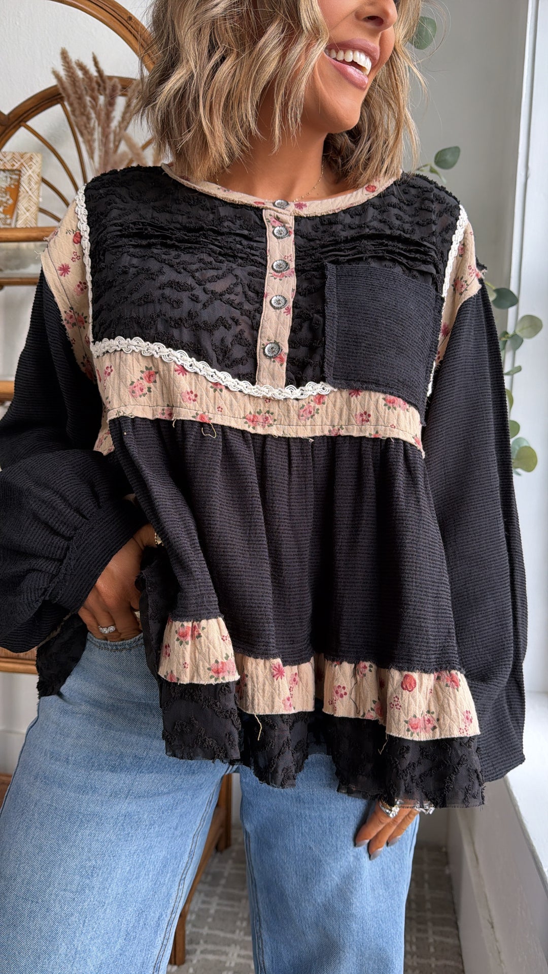 Darling Dream Blouse, Black