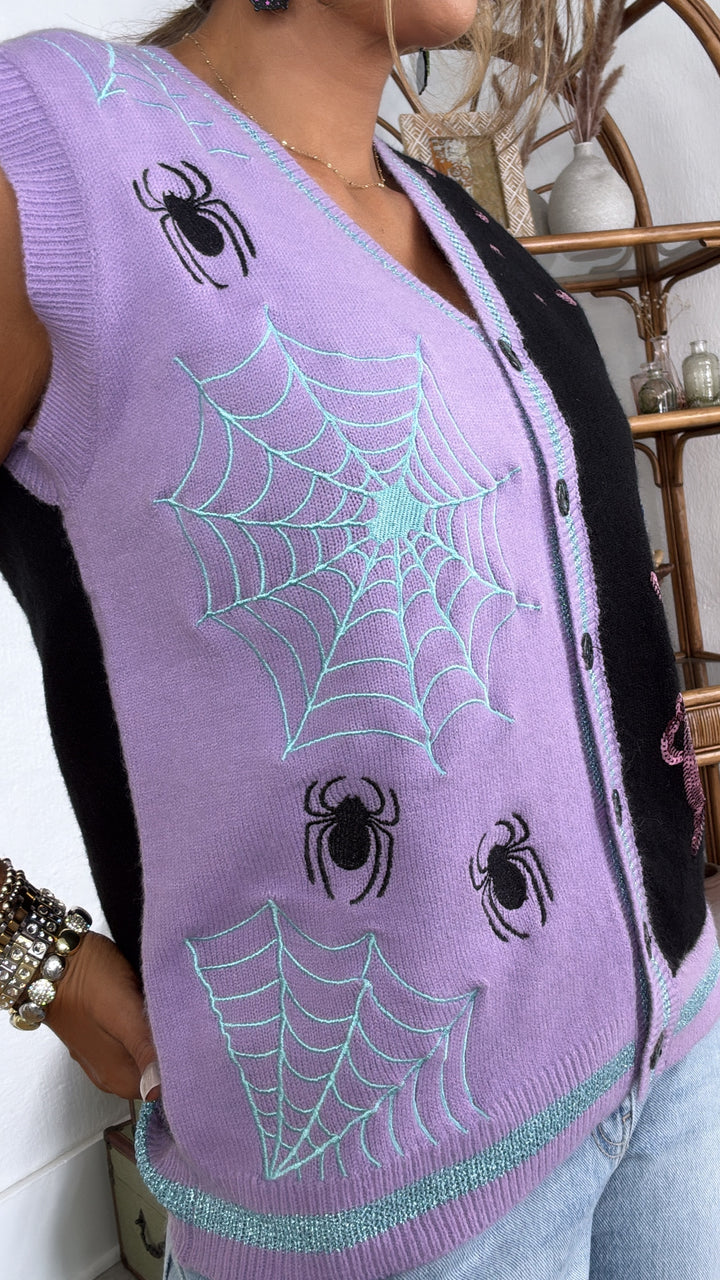 Sweet & Spooky Sweater Vest, Black