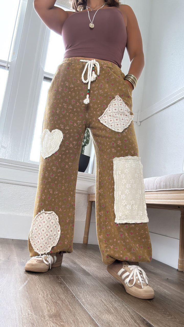 Wore Grace Patched Jogger, Rusted Ochre