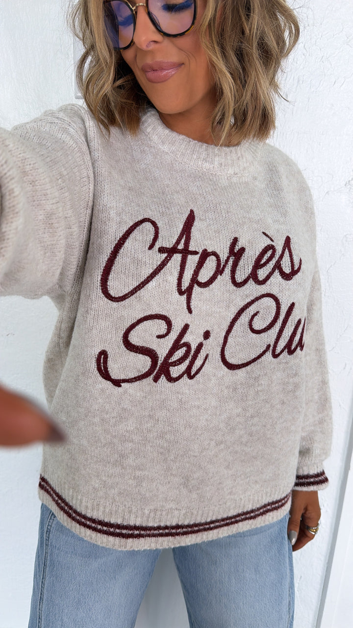 Ski Club Crew Neck, Grey