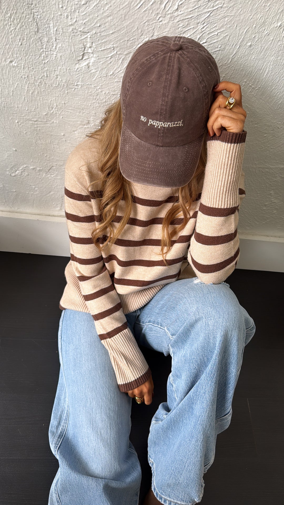 Thistlewood Striped Knit Sweater, Lt. Taupe