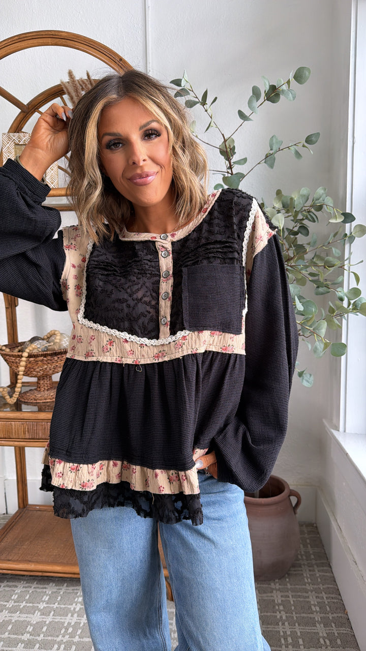 Darling Dream Blouse, Black