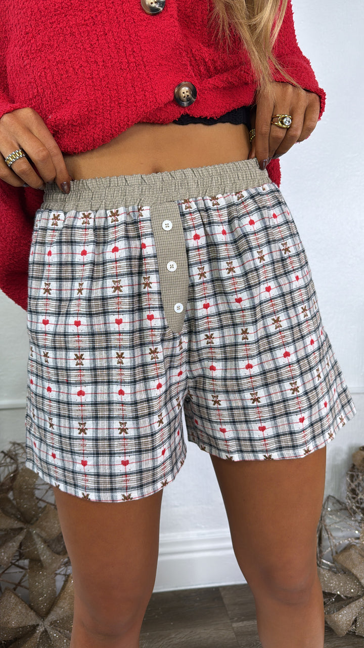 North Pole Nights Boxer Short, Taupe Combo