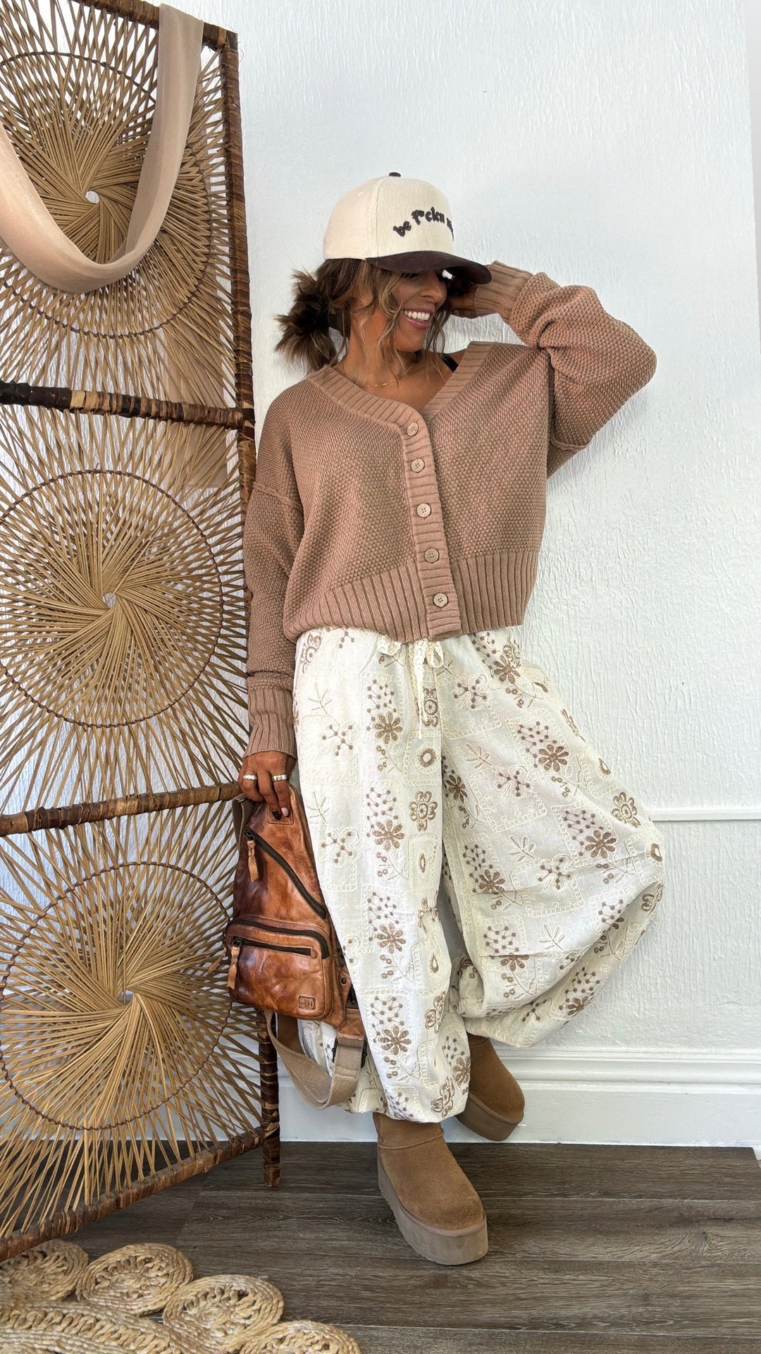 Mallow Knit Joggers, Natural