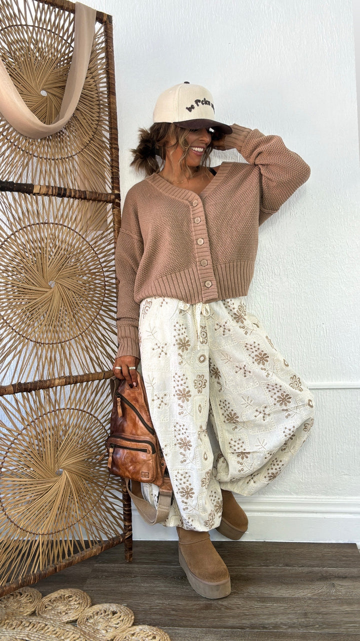 Mallow Knit Joggers, Natural