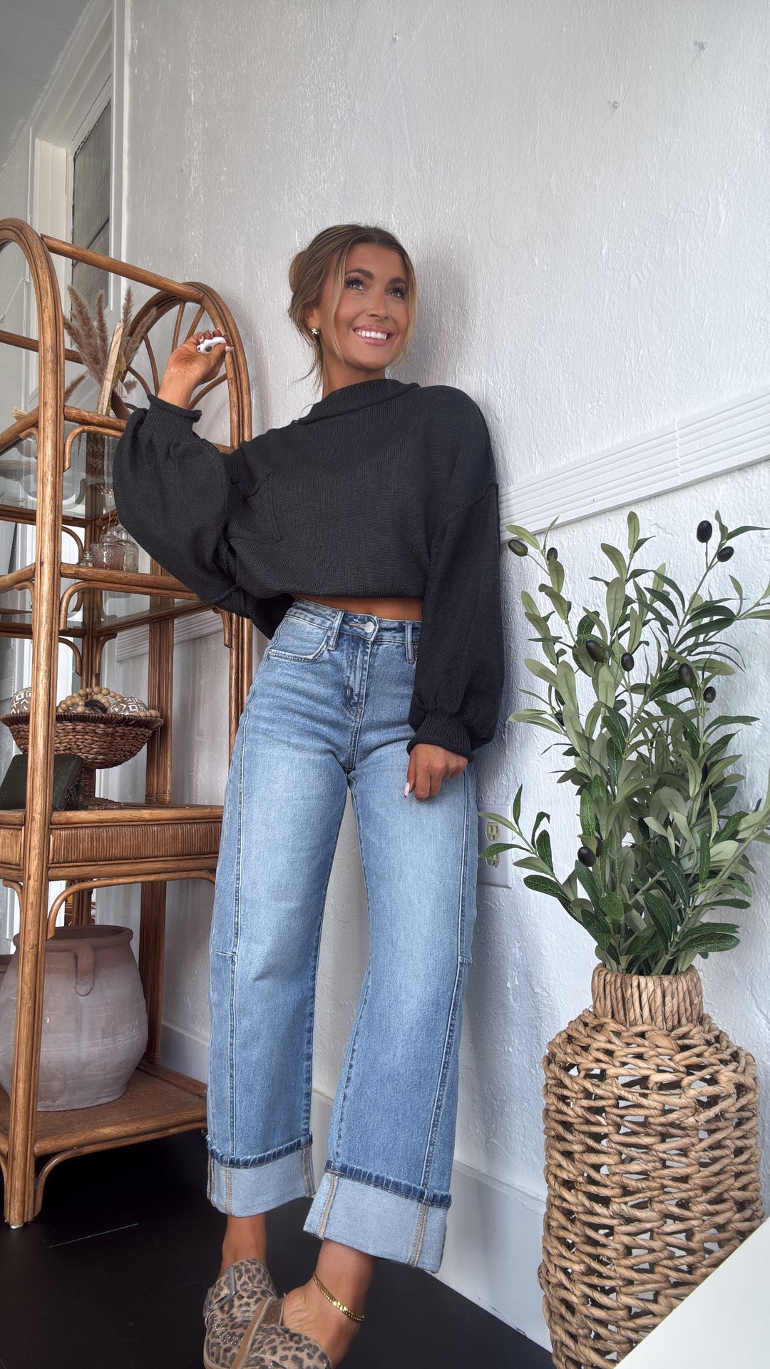 Ledger Barrel Jeans, Medium Wash