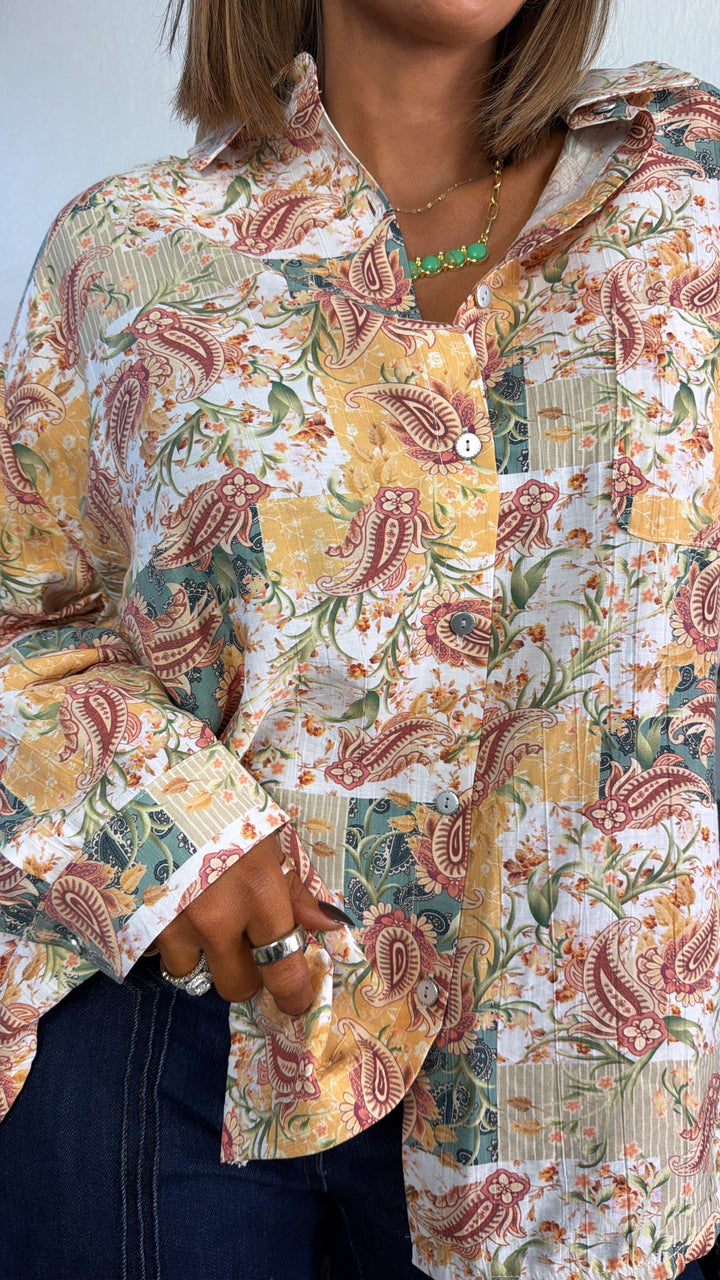 Sundrift Blouse, Peach Jam