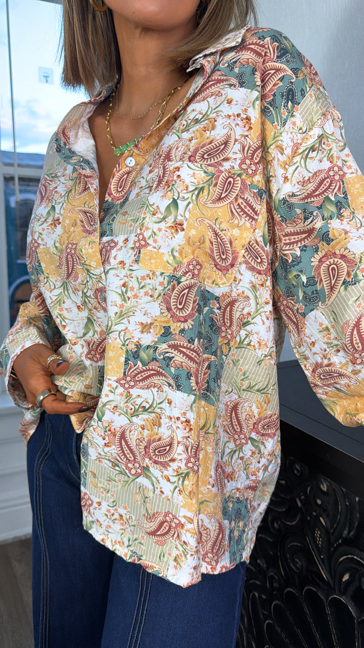 Sundrift Blouse, Peach Jam