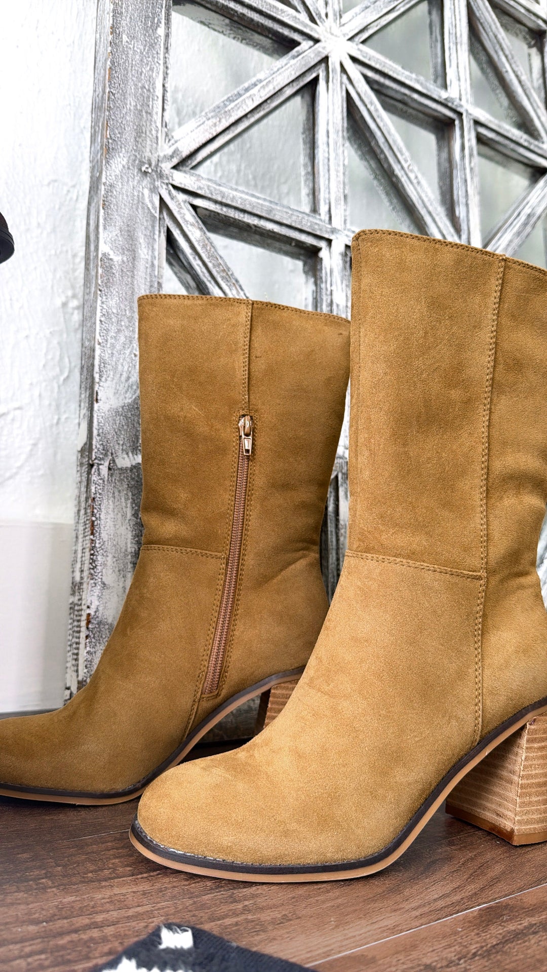 Aramra Heeled Boot, Tan