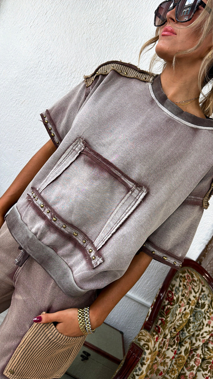Added Details Pullover Top, Choco