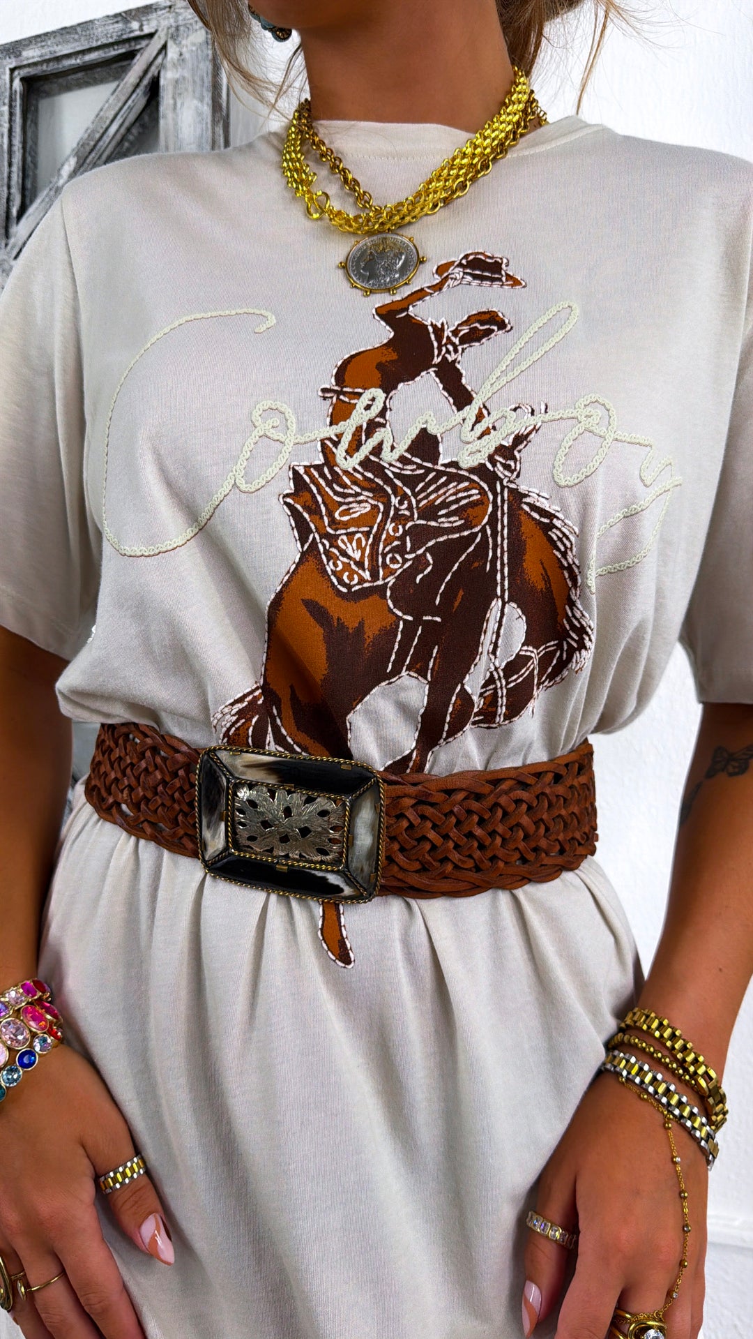 Empire Square Belt, Brown