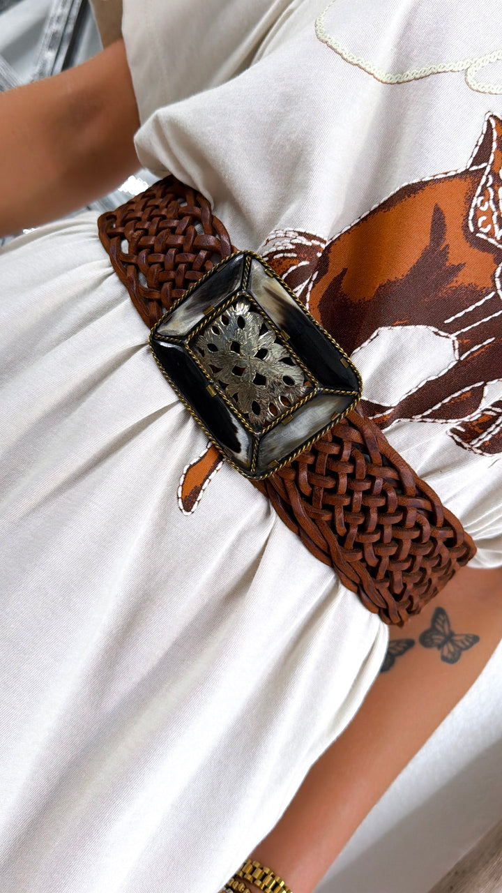 Empire Square Belt, Brown