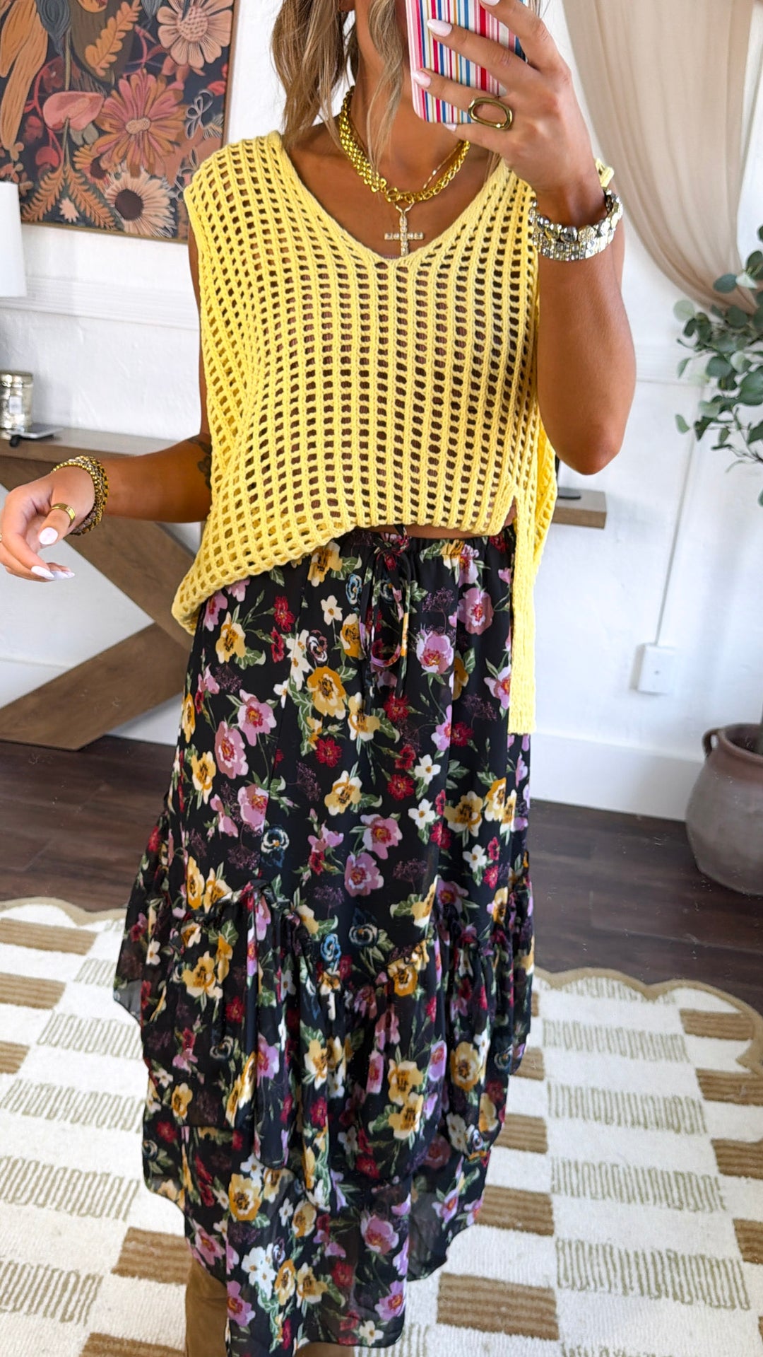 Mountain Breeze Knit Top, Yellow