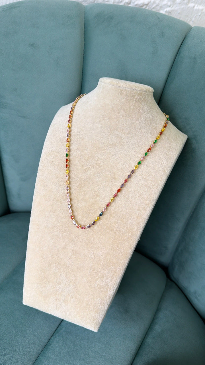 Treasure Jewels: Multi Infinity Rainbow Necklace