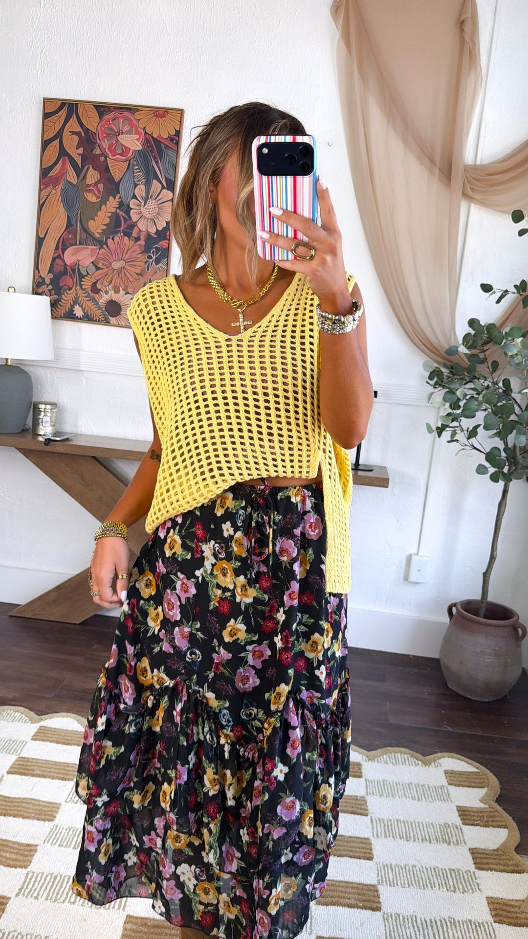 Mountain Breeze Knit Top, Yellow