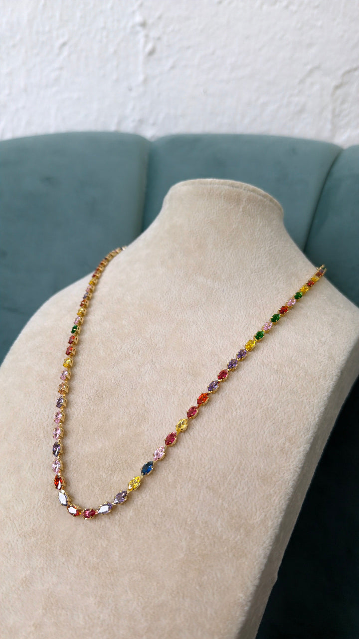 Treasure Jewels: Multi Infinity Rainbow Necklace