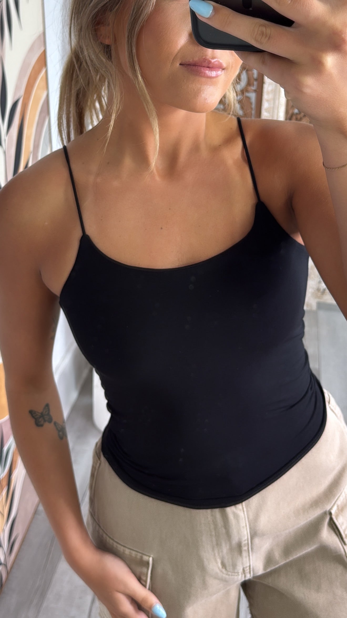 Everyday Essential Spaghetti Strap Cami, Black – Everyday Chic