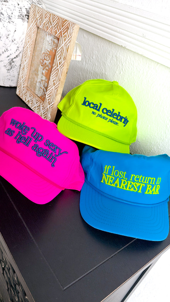 Woke Up Sexy Hat, Neon Pink