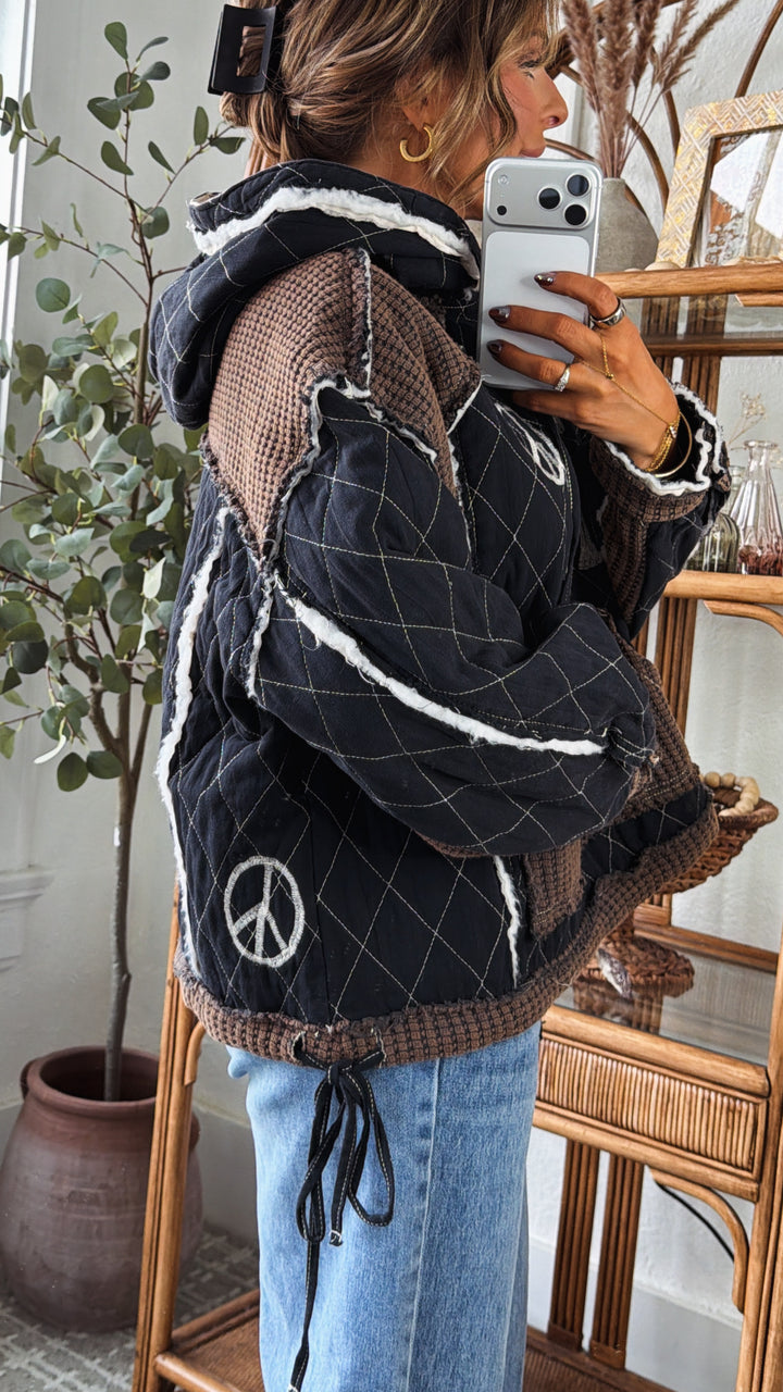 Take It Easy Hoodie, Black Multi