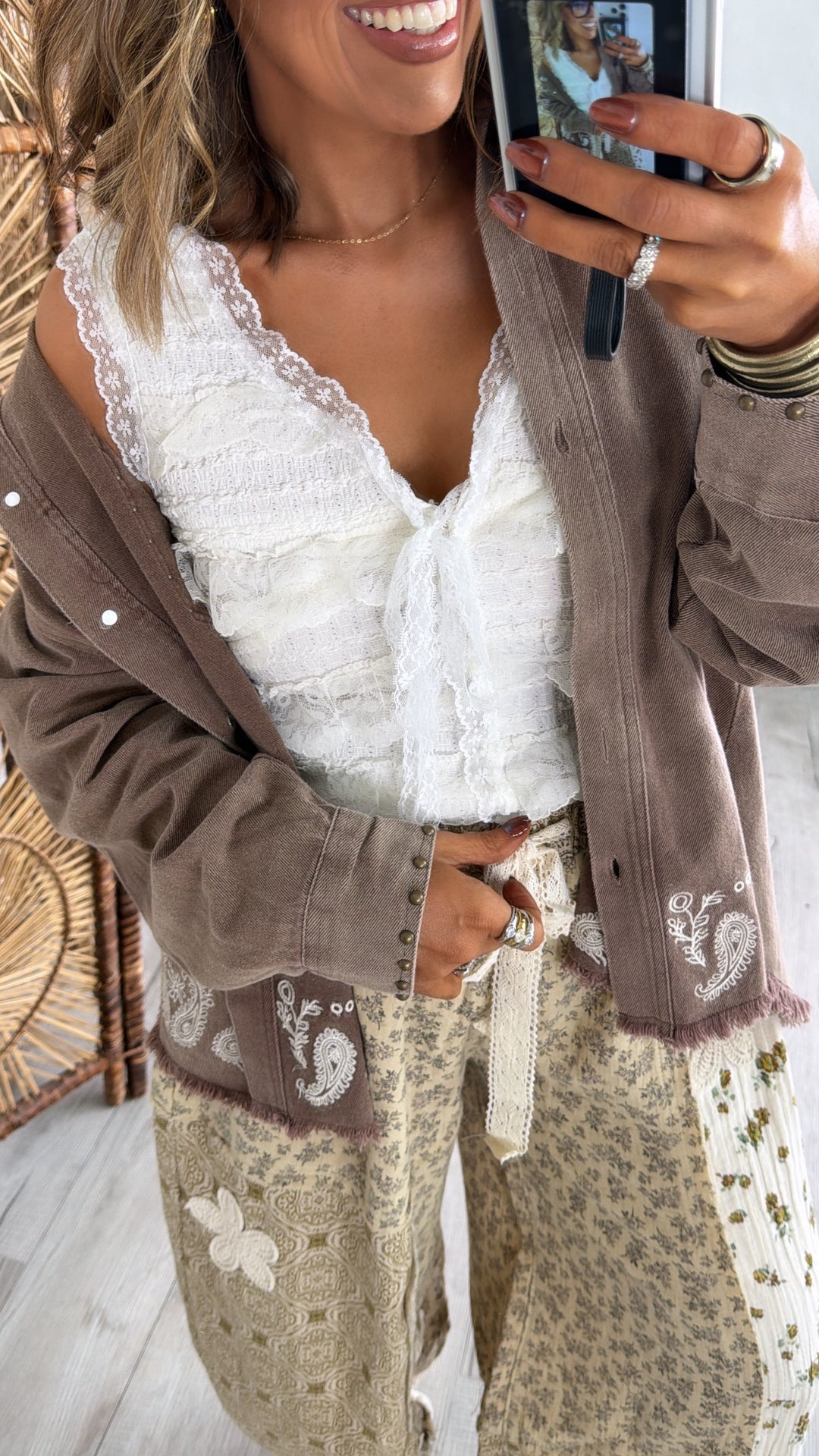 Bliss Beauty V Neck Ruffle Sleeve Top, Ivory