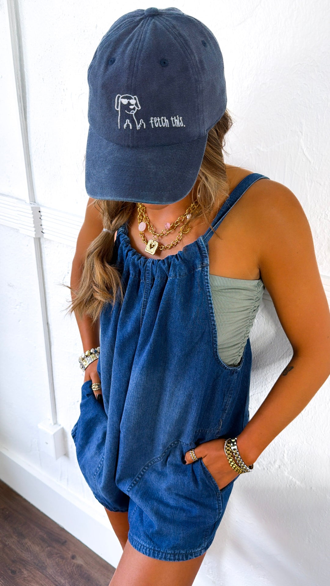 Tennessee Daydream Romper, Dk. Denim