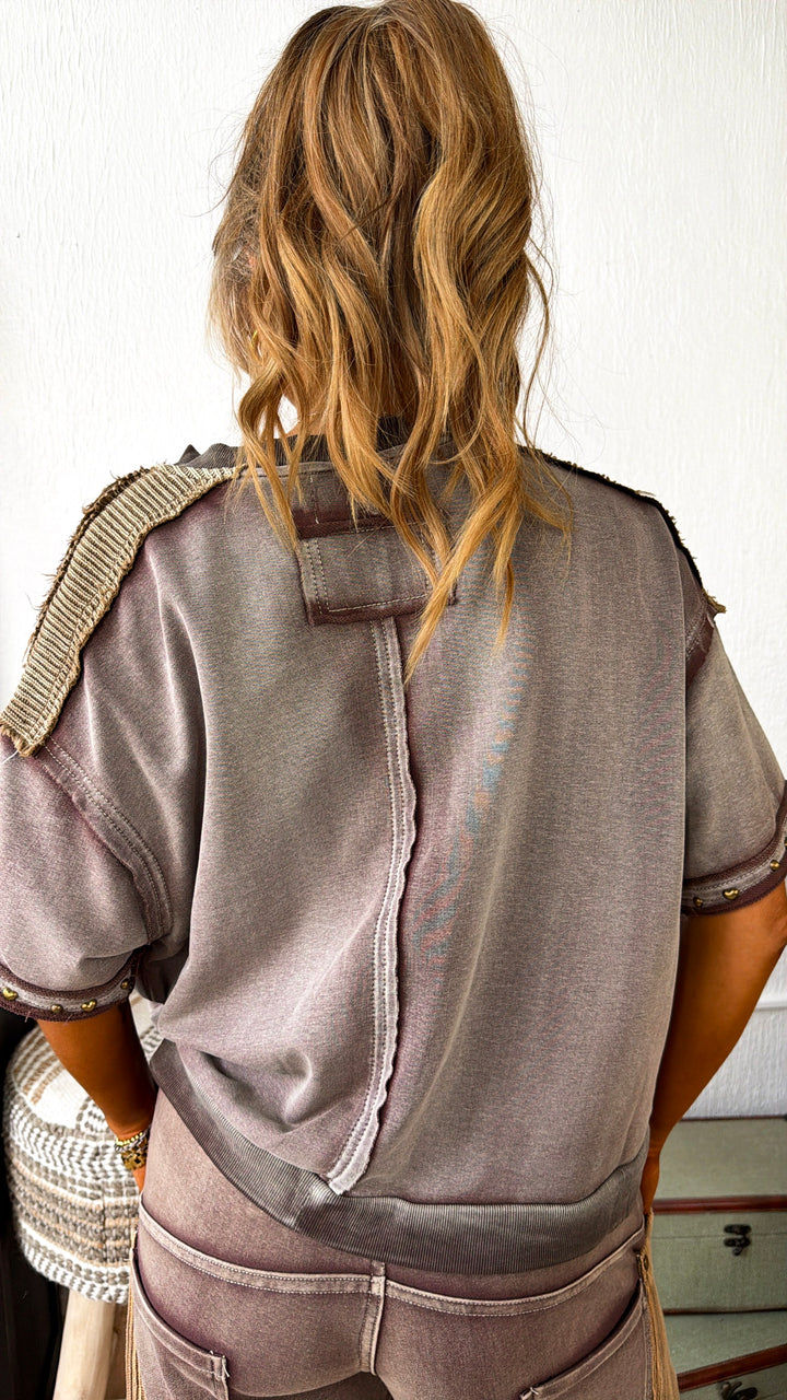 Added Details Pullover Top, Choco