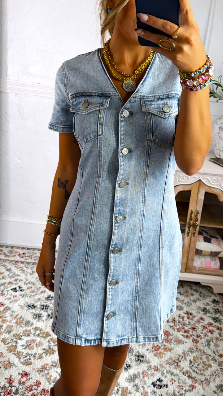 Wild West Mini Dress, Denim