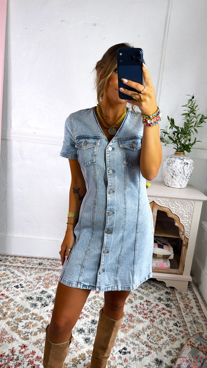 Wild West Mini Dress, Denim