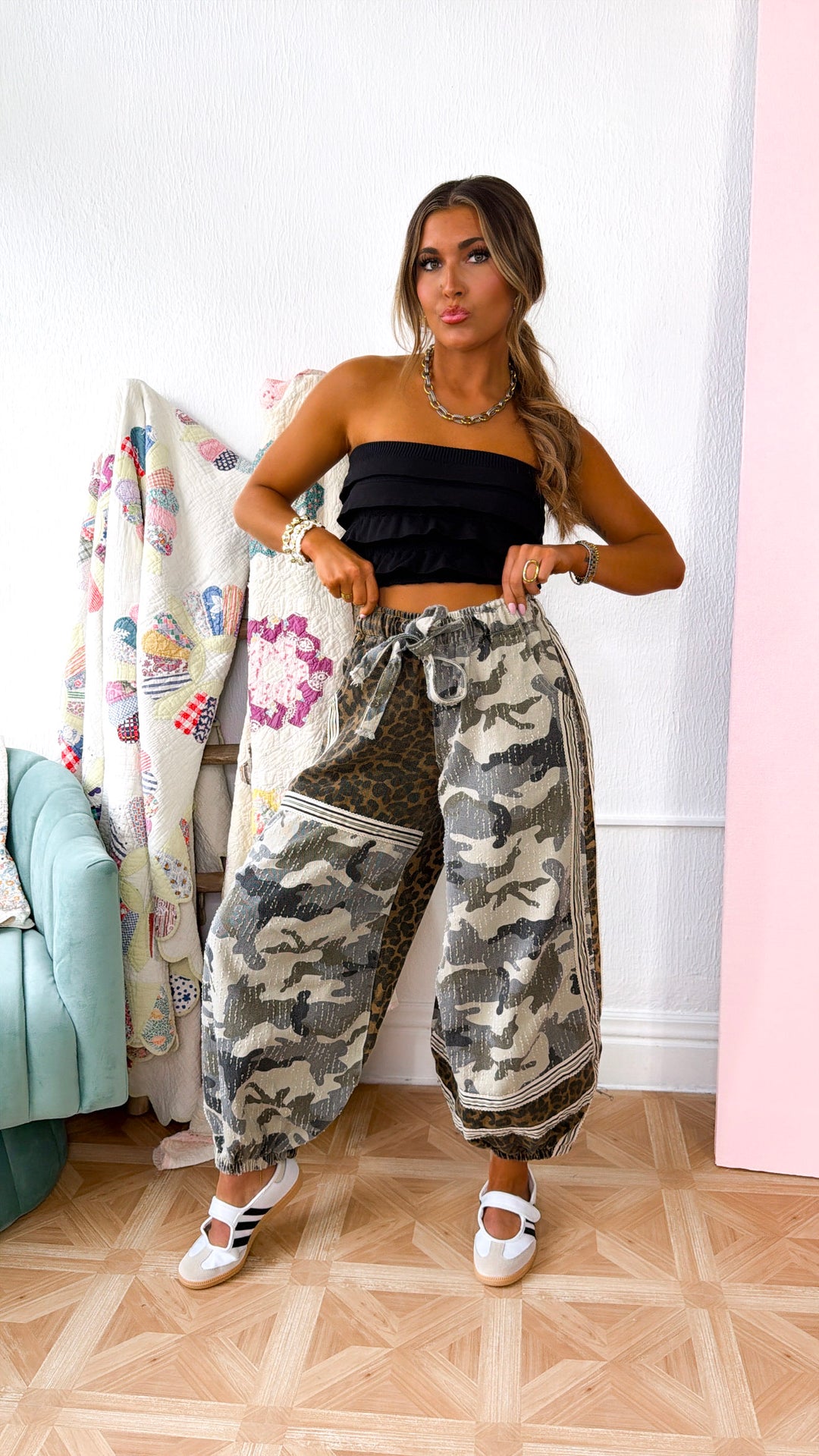 Street Safari Joggers, Tan Camo