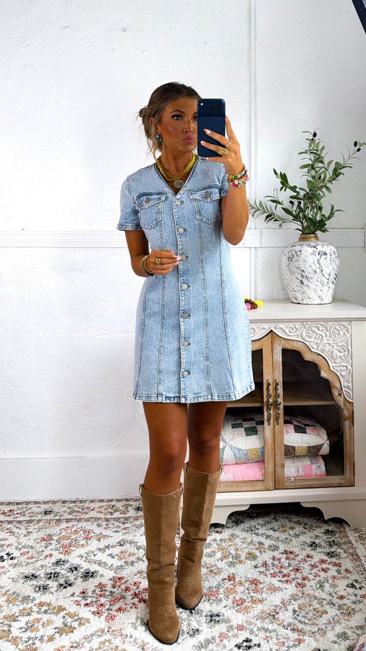 Wild West Mini Dress, Denim