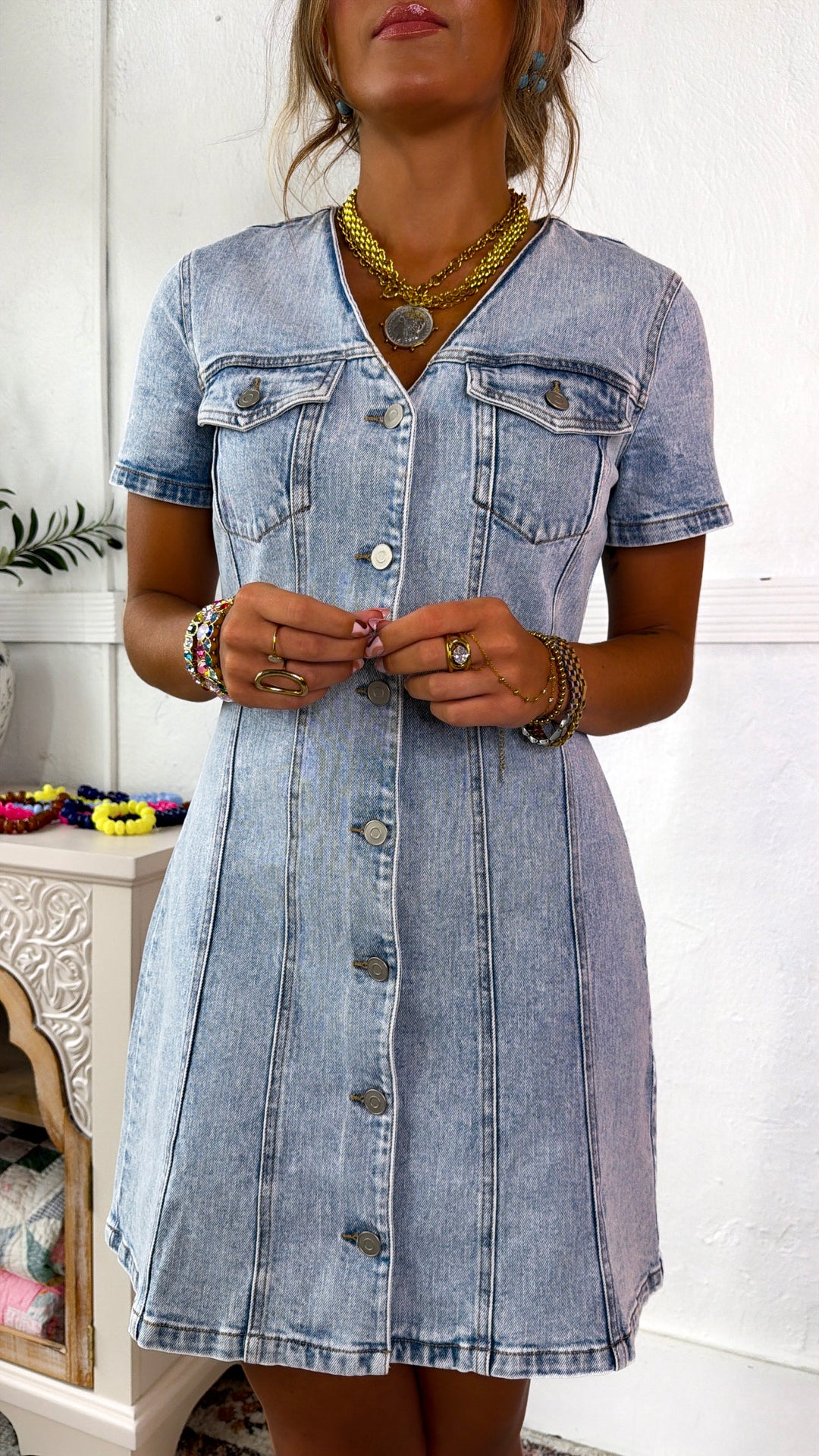 Wild West Mini Dress, Denim
