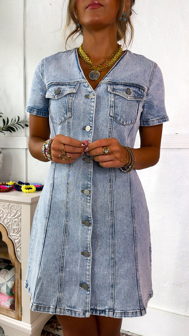 Wild West Mini Dress, Denim