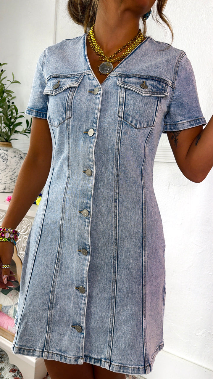 Wild West Mini Dress, Denim
