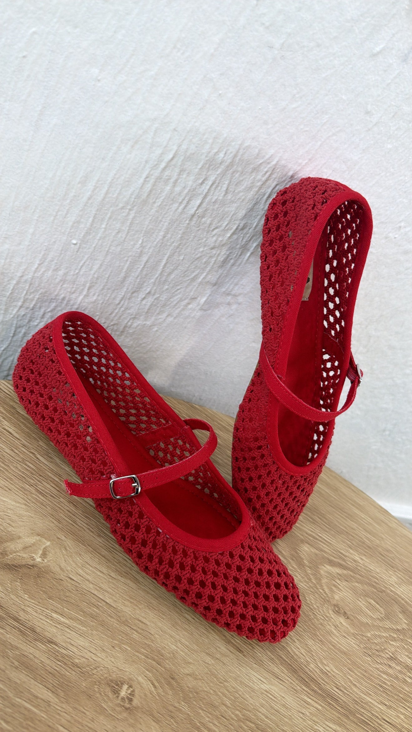 cfbn☺︎ house on the hill Ballet柄　80cm Dorothy Woven Ballet Flats, Red – Everyday Chic Boutique