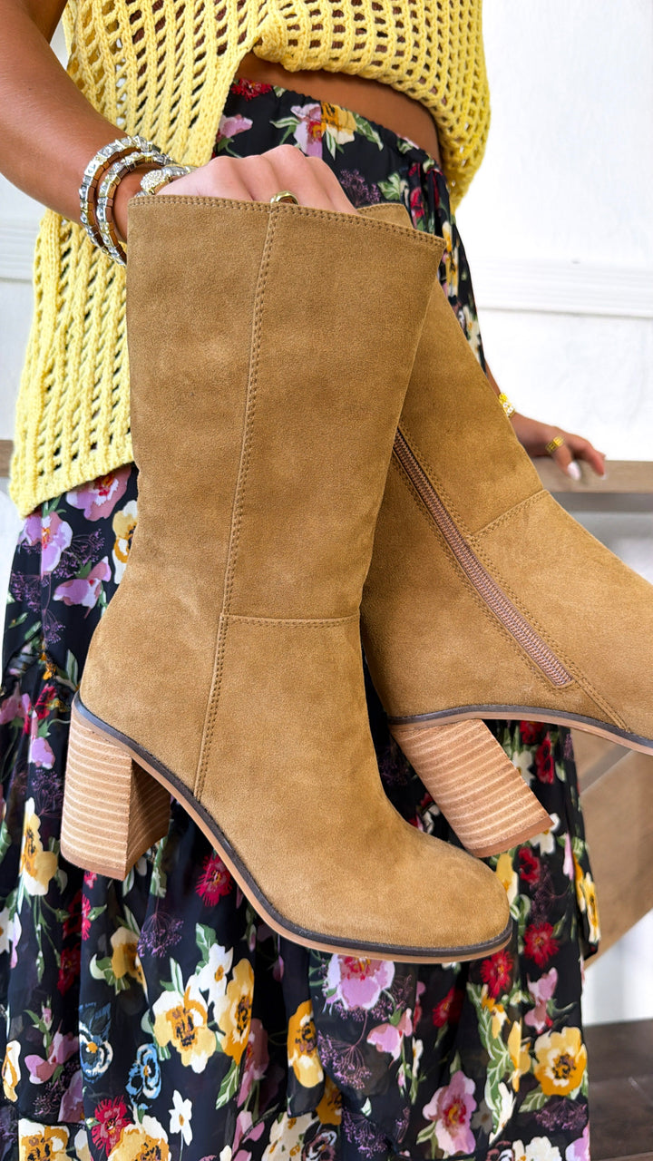 Aramra Heeled Boot, Tan
