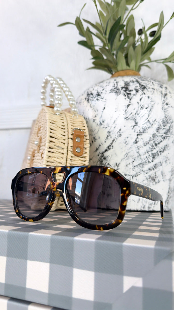 FREYRS- Voyager Sunglass, Yellow Tortoise