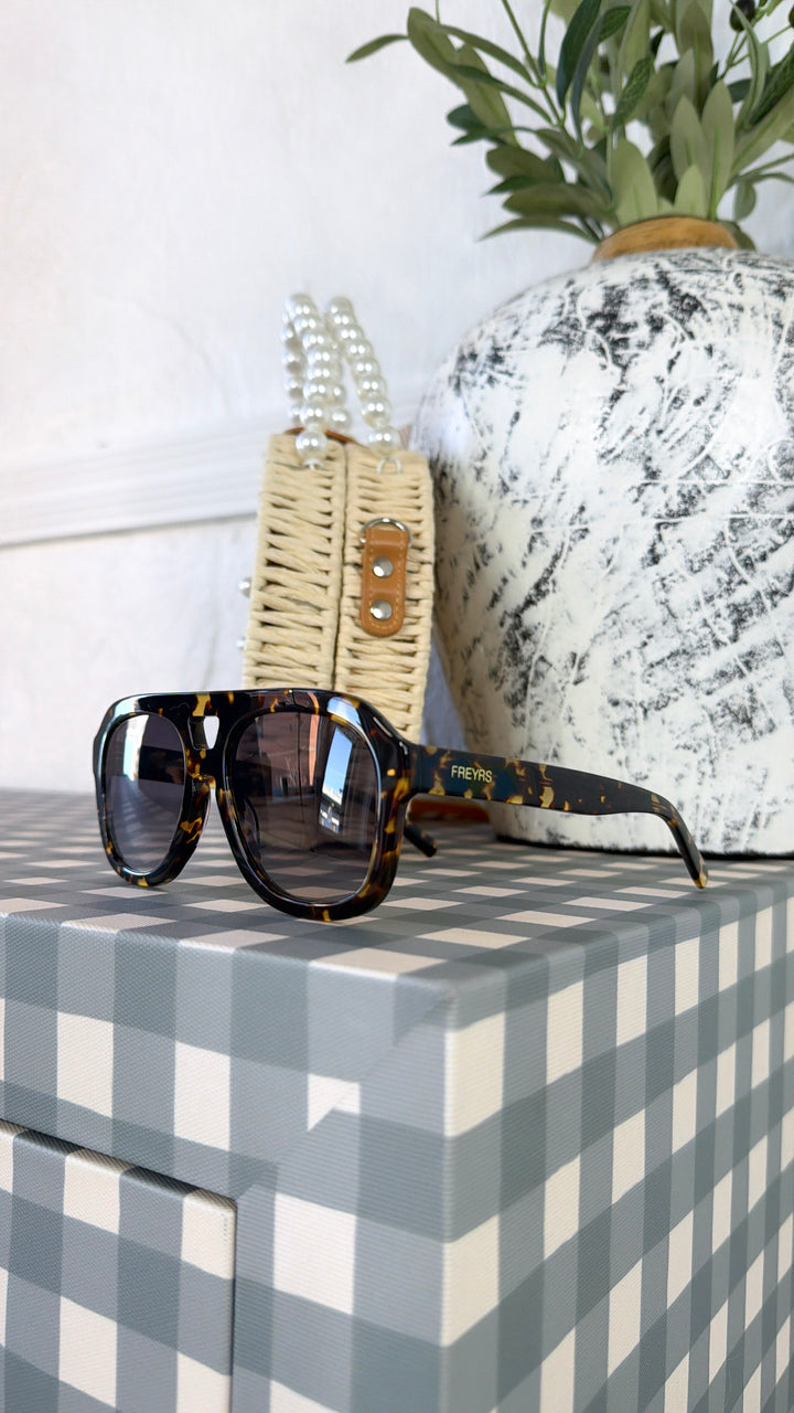 FREYRS- Voyager Sunglass, Yellow Tortoise