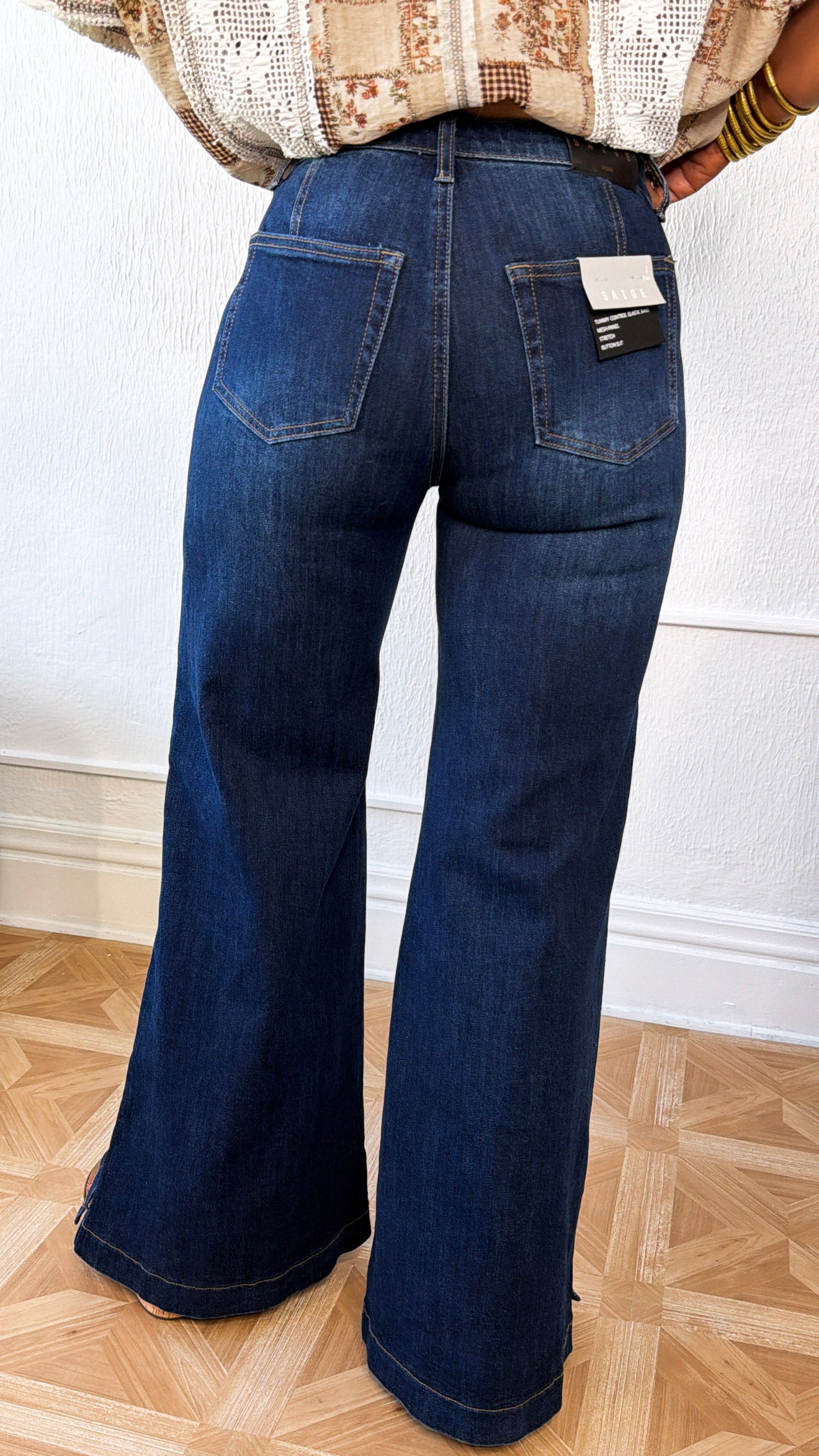 Kai Wide Leg Slit Denim, Dark – Everyday Chic Boutique