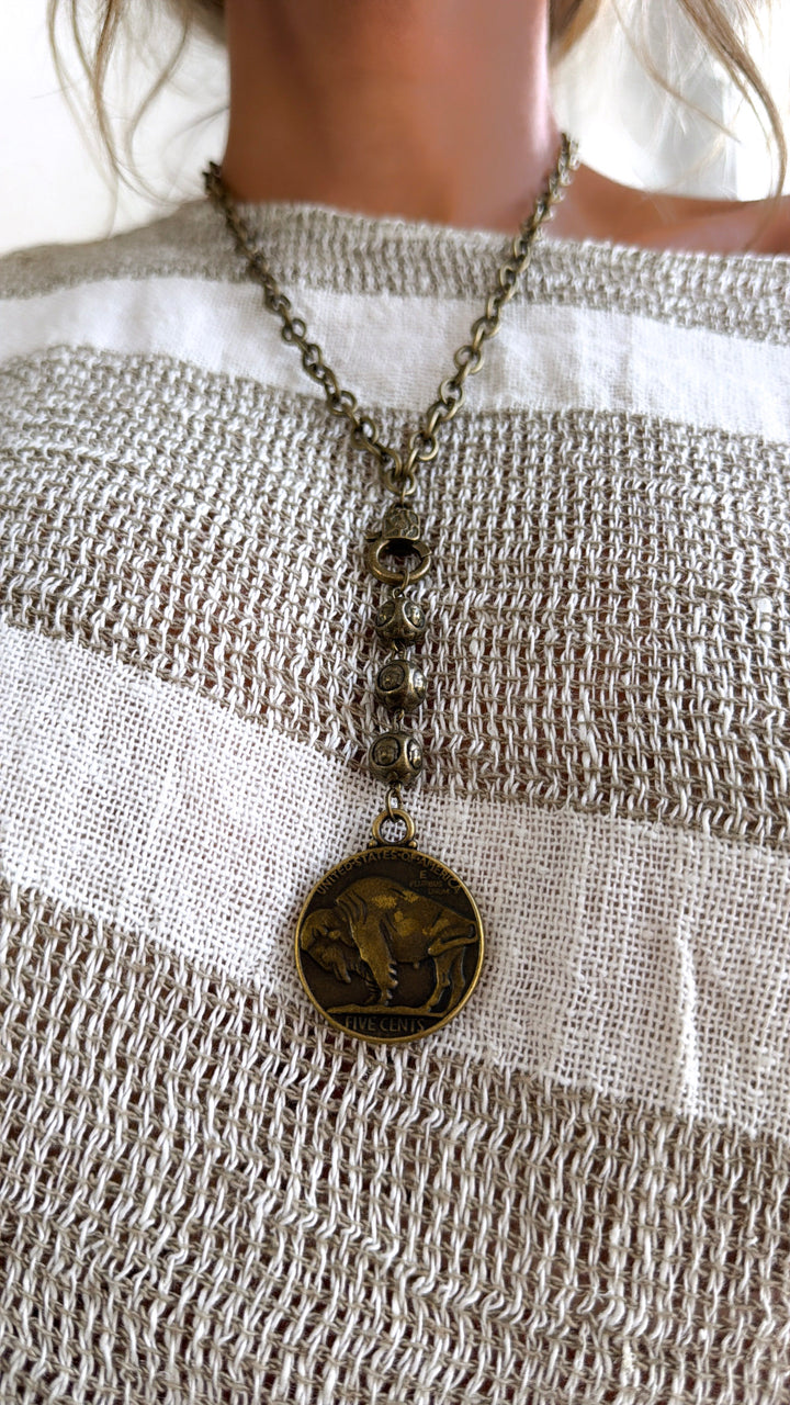 Theo Necklace, Bronze
