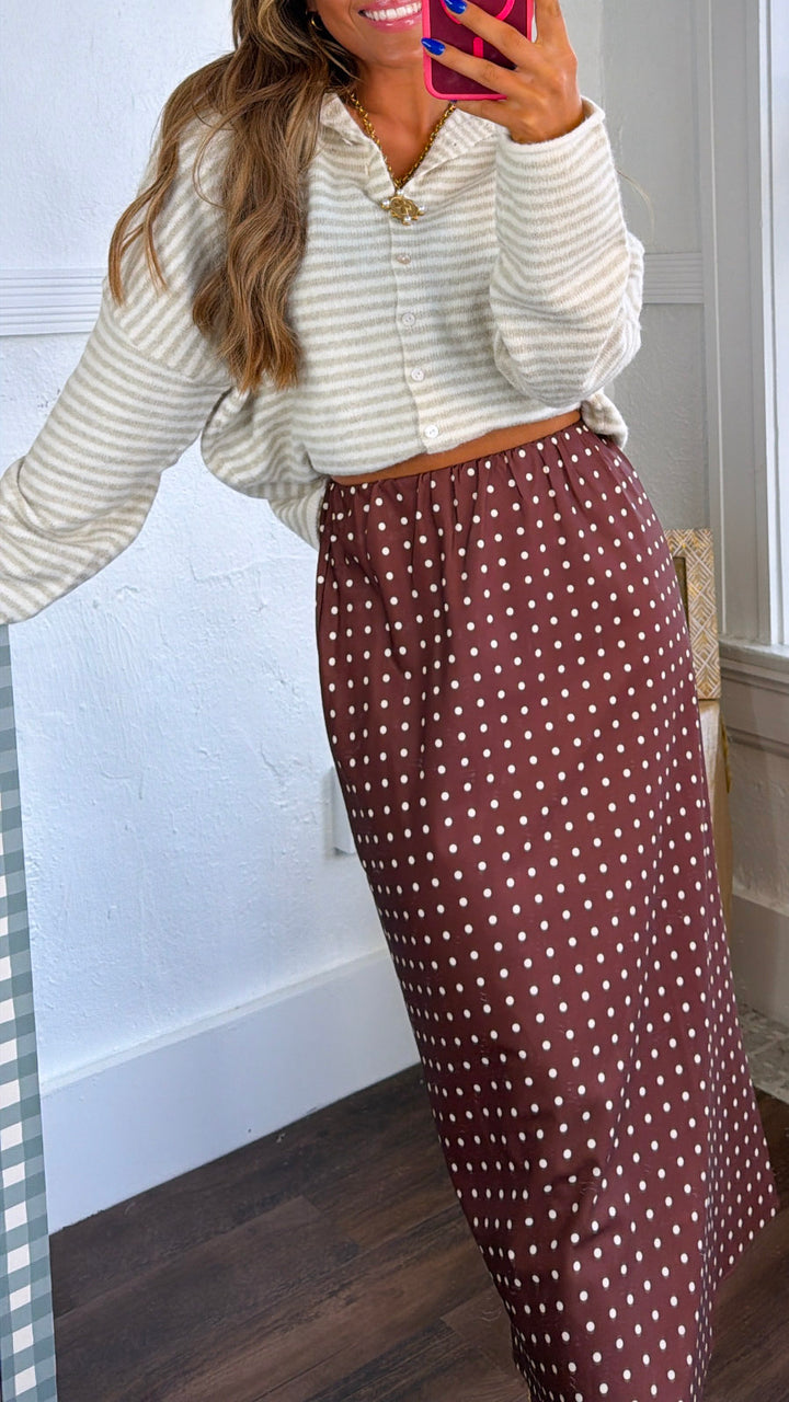 Scottie Maxi Skirt, Chocolate