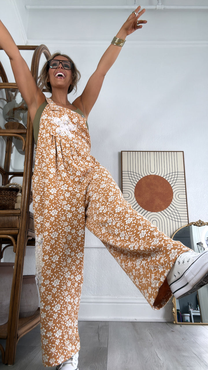 Honeyflower Overalls, Mustard