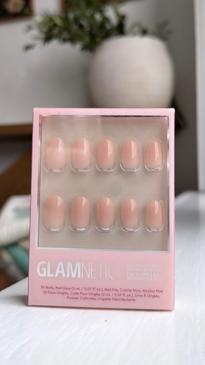 Glamnetic Press On Nails, Silver Belle