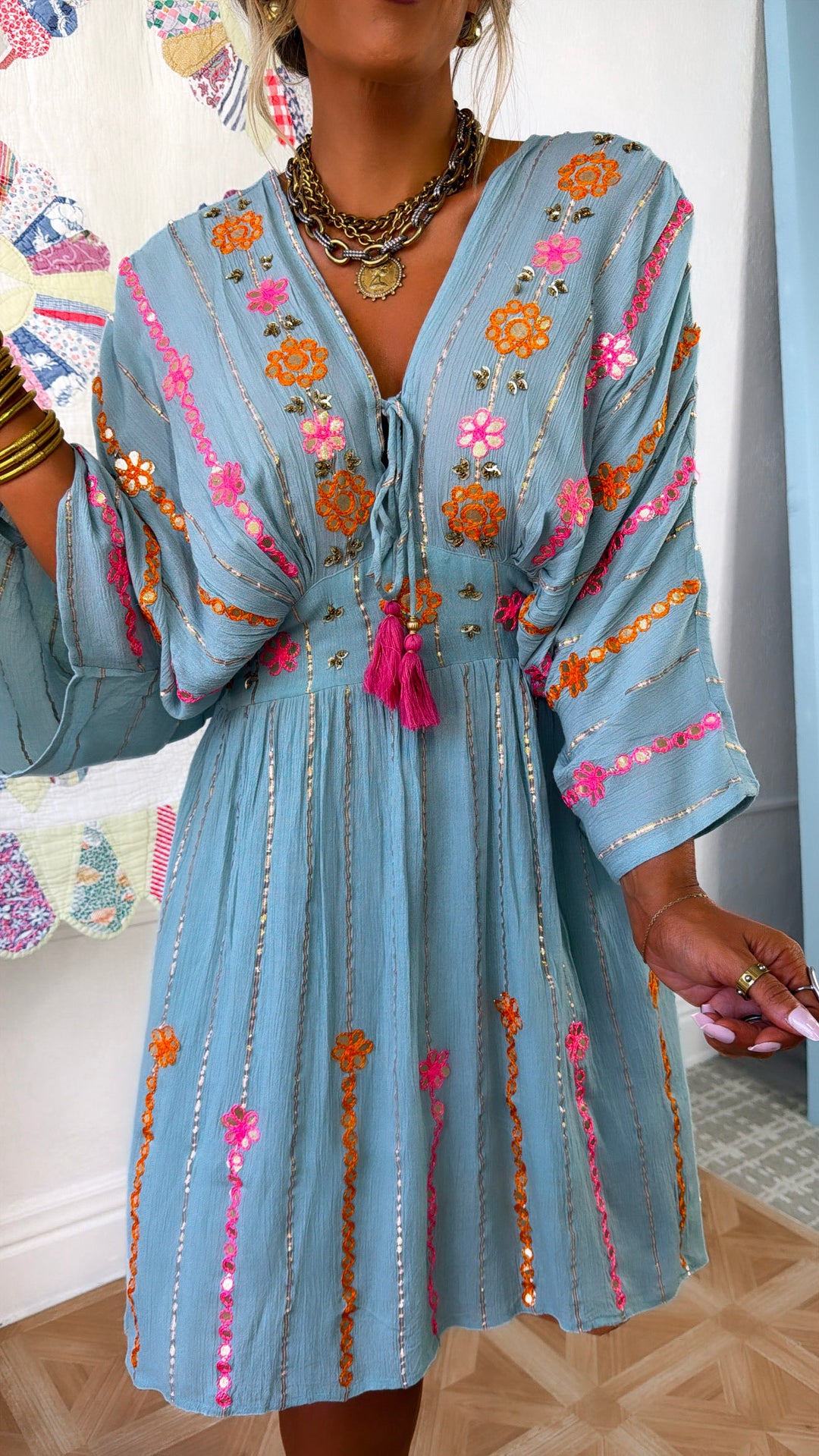 On The Sands Mini Dress, Lt. Seafoam