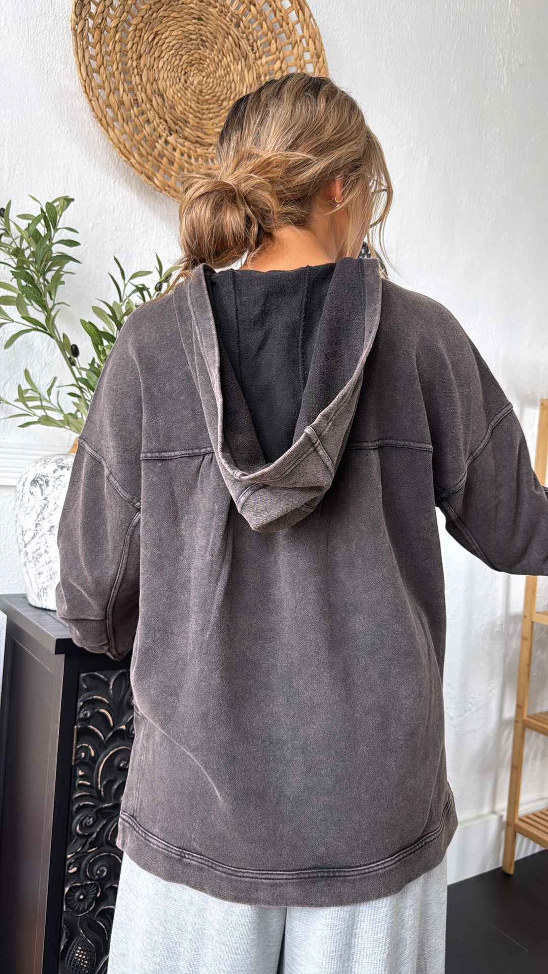 Campfire Nights Hoodie, Washed Denim