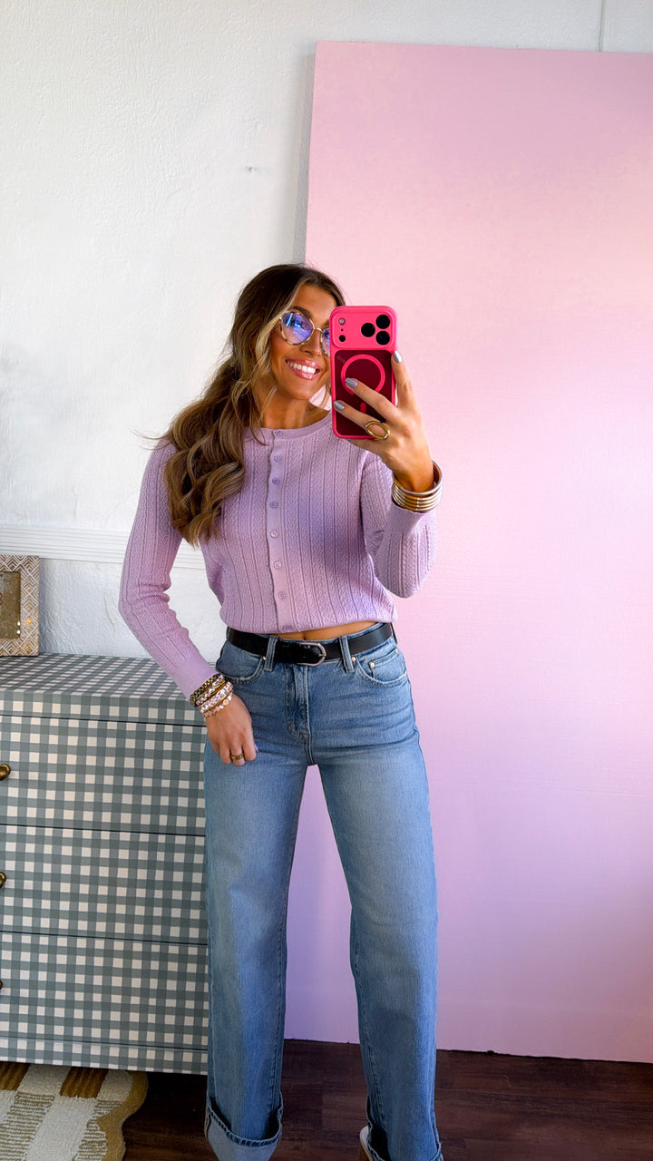 Bloomsbury Knit Cadigan, Lilac