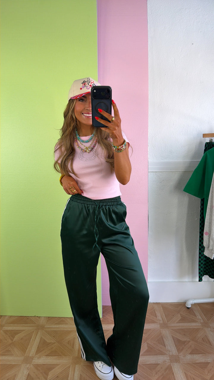 On The Move Side Stripe Sweatpants, Hunter Green