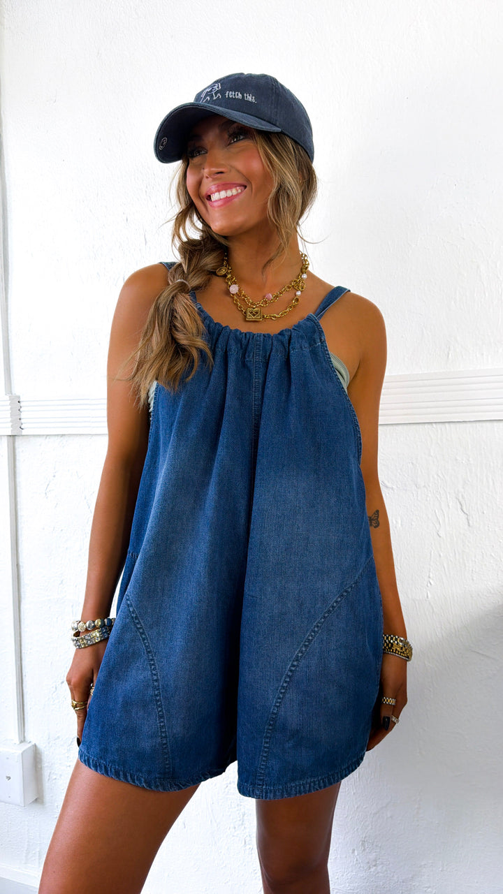 Tennessee Daydream Romper, Dk. Denim